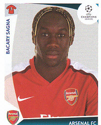 Bacary Sagna Arsenal samolepka UEFA Champions League 2009/10 #486